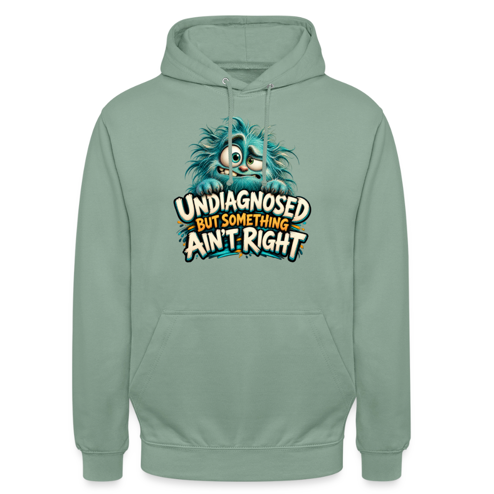 CityShirts - Hoodie - Undiagnosed – But something ain’t right - CS005 - grågrøn