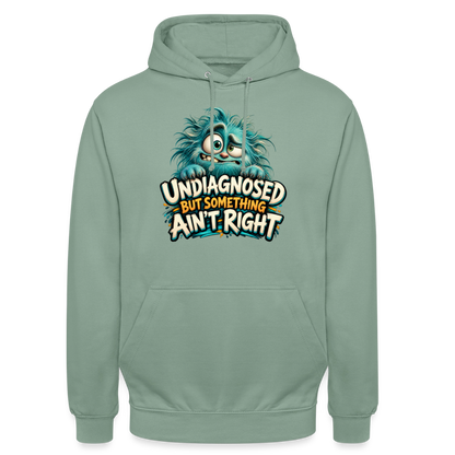 CityShirts - Hoodie - Undiagnosed – But something ain’t right - CS005 - grågrøn