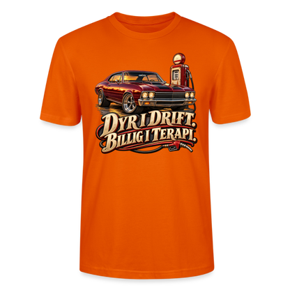 CityShirts - T-shirt - Dyr i drift. Billig i terapi. – V8 - CS029 - mørk orange