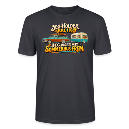 CityShirts - T-shirt - Jeg holder ikke i kø – Jeg viser mit sommerhus frem - CS034 - mørk gråblå