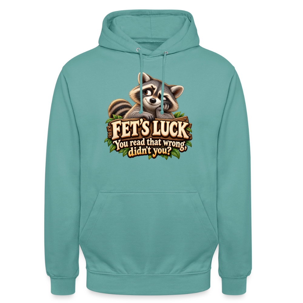 CityShirts - Hoodie - Fet’s Luck – You read that wrong, didn’t you? - CS003 - pastelturkis