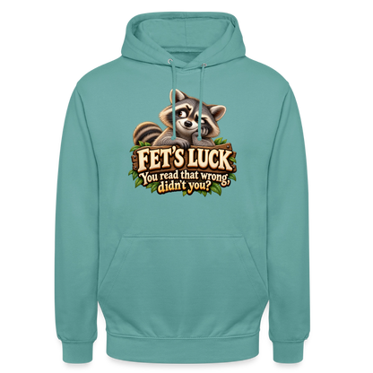 CityShirts - Hoodie - Fet’s Luck – You read that wrong, didn’t you? - CS003 - pastelturkis