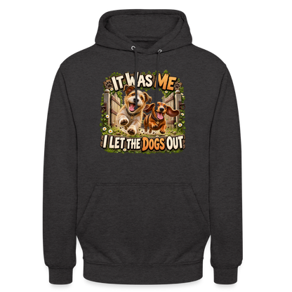 CityShirts - Hoodie - It was me – I let the dogs out - CS013 - charcoal