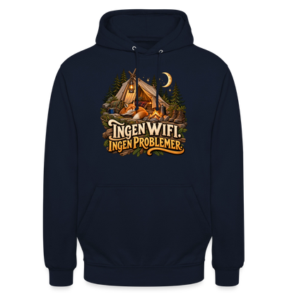 CityShirts - Hoodie - Ingen WiFi. Ingen problemer. - CS036 - marineblå