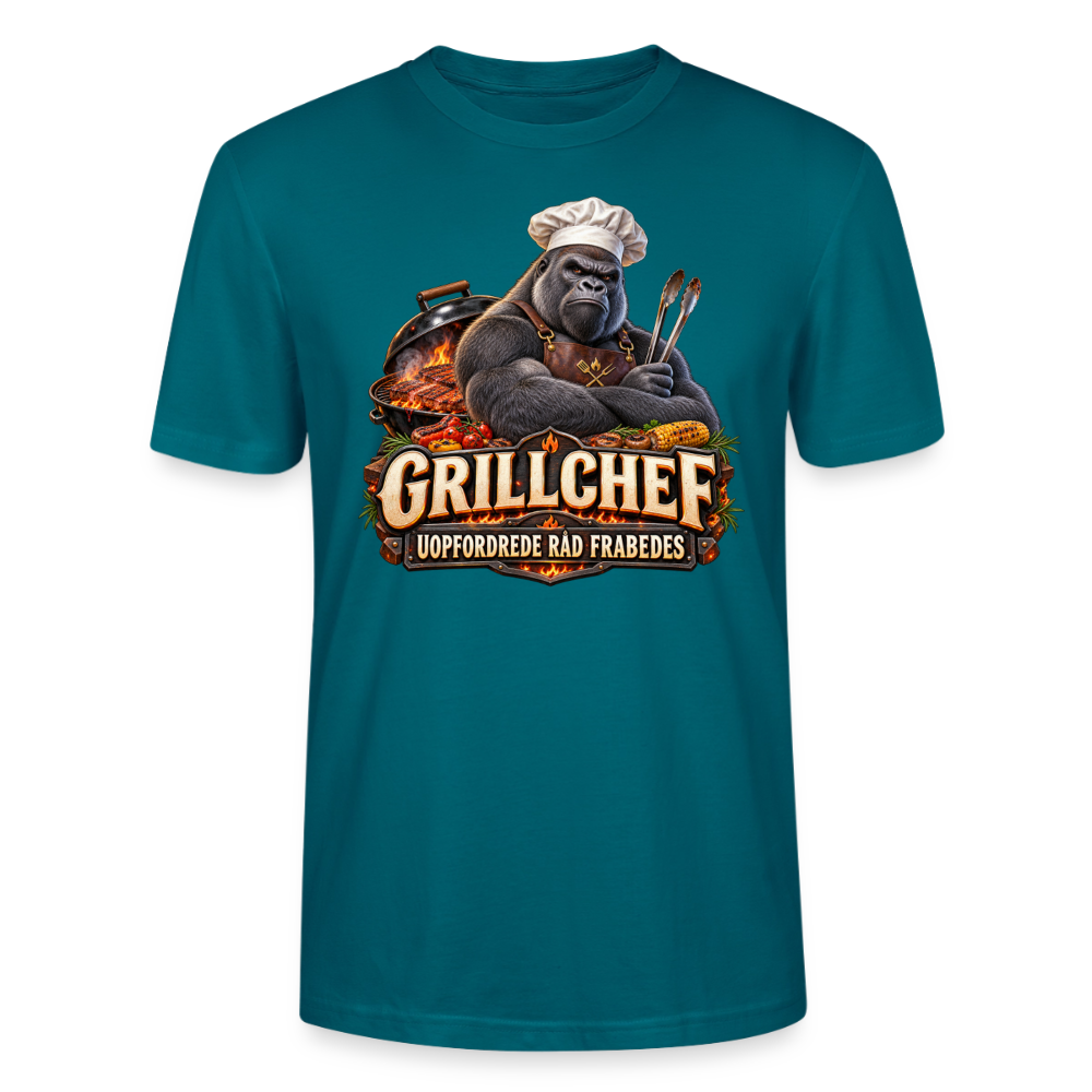 CityShirts - T-shirt - Grillchef – Uopfordrede råd frabedes - CS047 - havblå