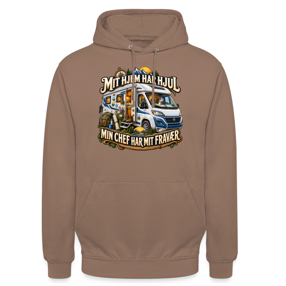 CityShirts - Hoodie - Mit hjem har hjul – Min chef har mit fravær - CS040 - mokka