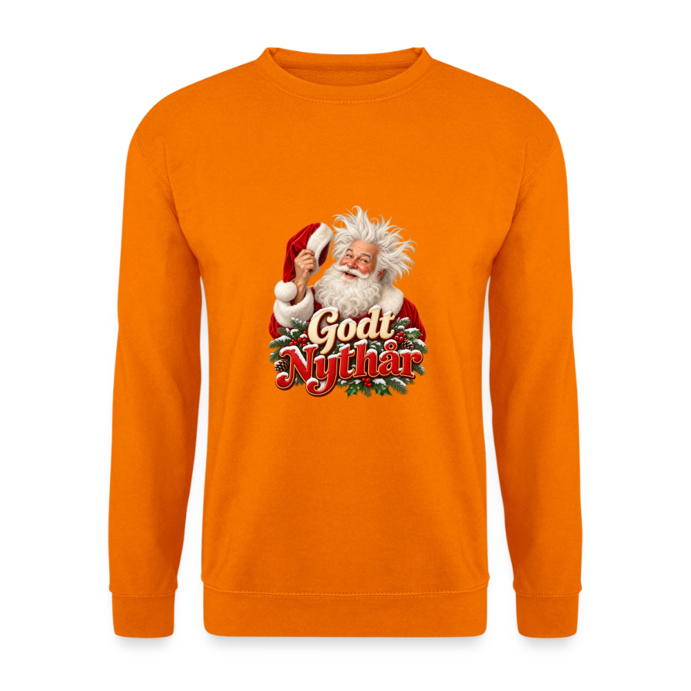CityShirts - Sweatshirt - Godt Nythår – julemand med morgenhår - CS061 - orange