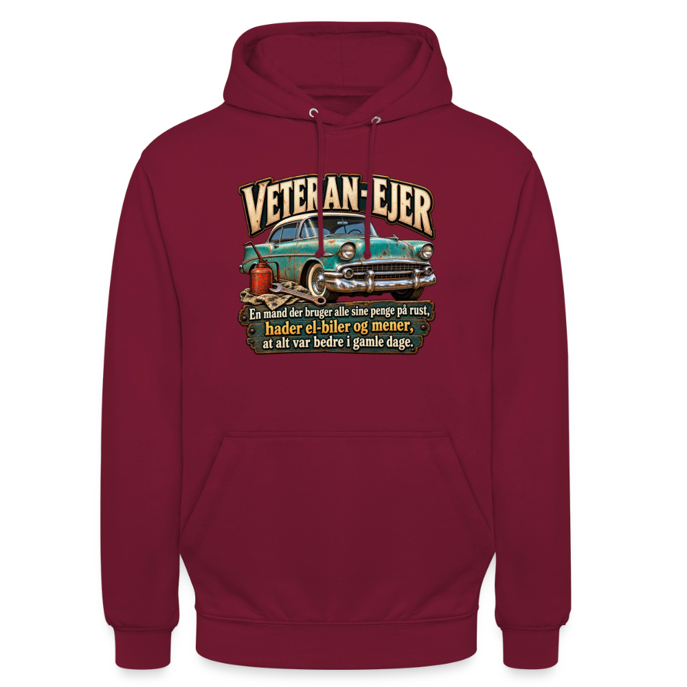 CityShirts - Hoodie - Veteran-ejer - CS017 - bordeaux