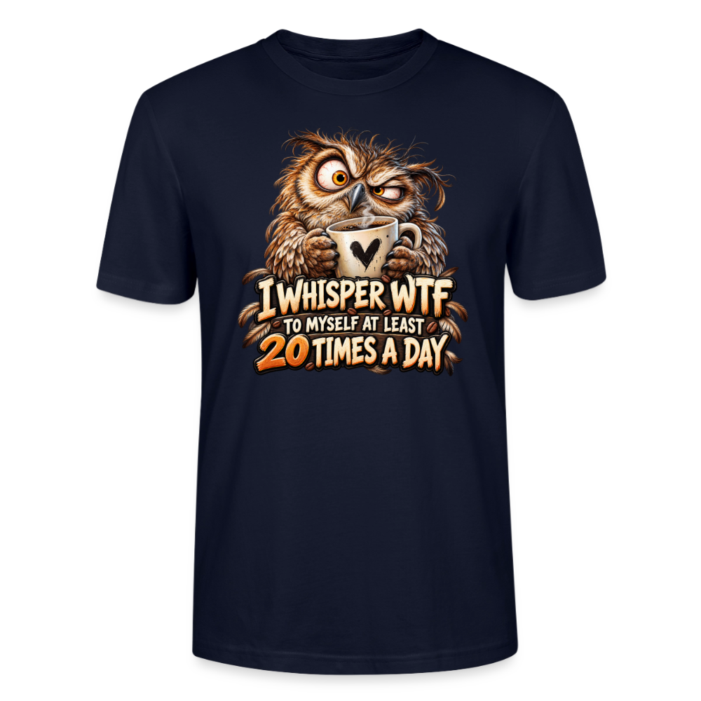 CityShirts - T-shirt - I whisper WTF to myself - CS011 - marineblå