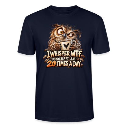 CityShirts - T-shirt - I whisper WTF to myself - CS011 - marineblå