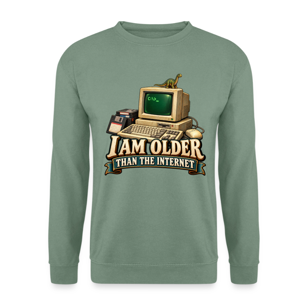 CityShirts - Sweatshirt - I am older than the internet - CS022 - grågrøn