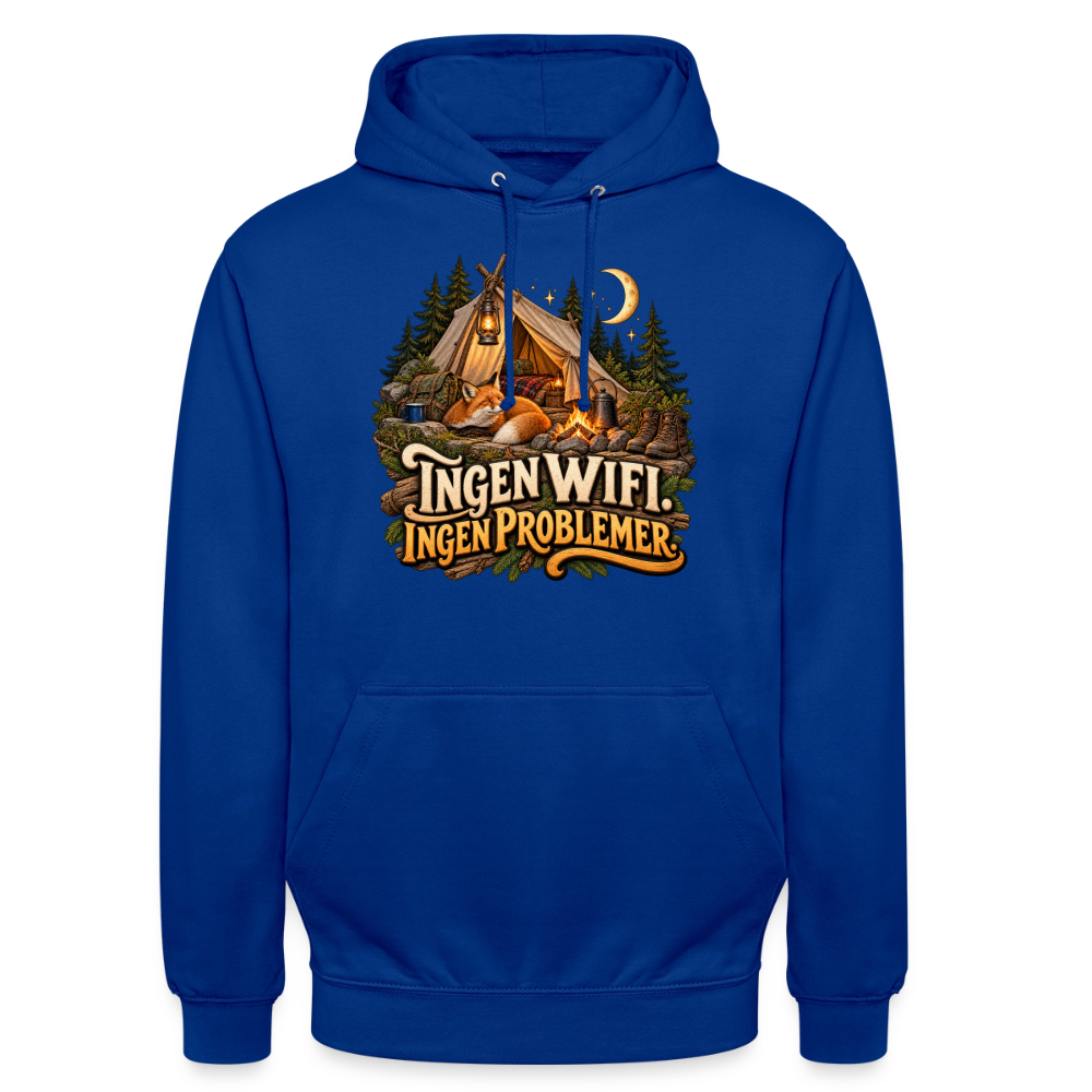 CityShirts - Hoodie - Ingen WiFi. Ingen problemer. - CS036 - kongeblå