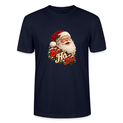 CityShirts - T-shirt - Ho Ho Ho – julemandens grin - CS063 - marineblå