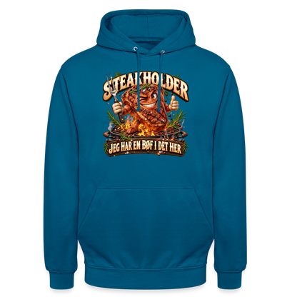 CityShirts - Hoodie - Steakholder – Jeg har en bøf i det her - CS052 - dybt havblå 