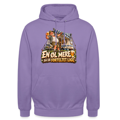 CityShirts - Hoodie - En øl mere, så er forteltet lige - CS039 - lavendel
