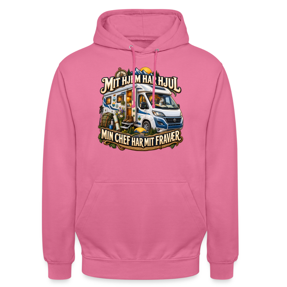 CityShirts - Hoodie - Mit hjem har hjul – Min chef har mit fravær - CS040 - pink