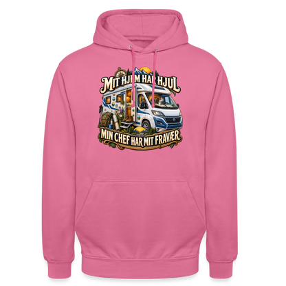 CityShirts - Hoodie - Mit hjem har hjul – Min chef har mit fravær - CS040 - pink