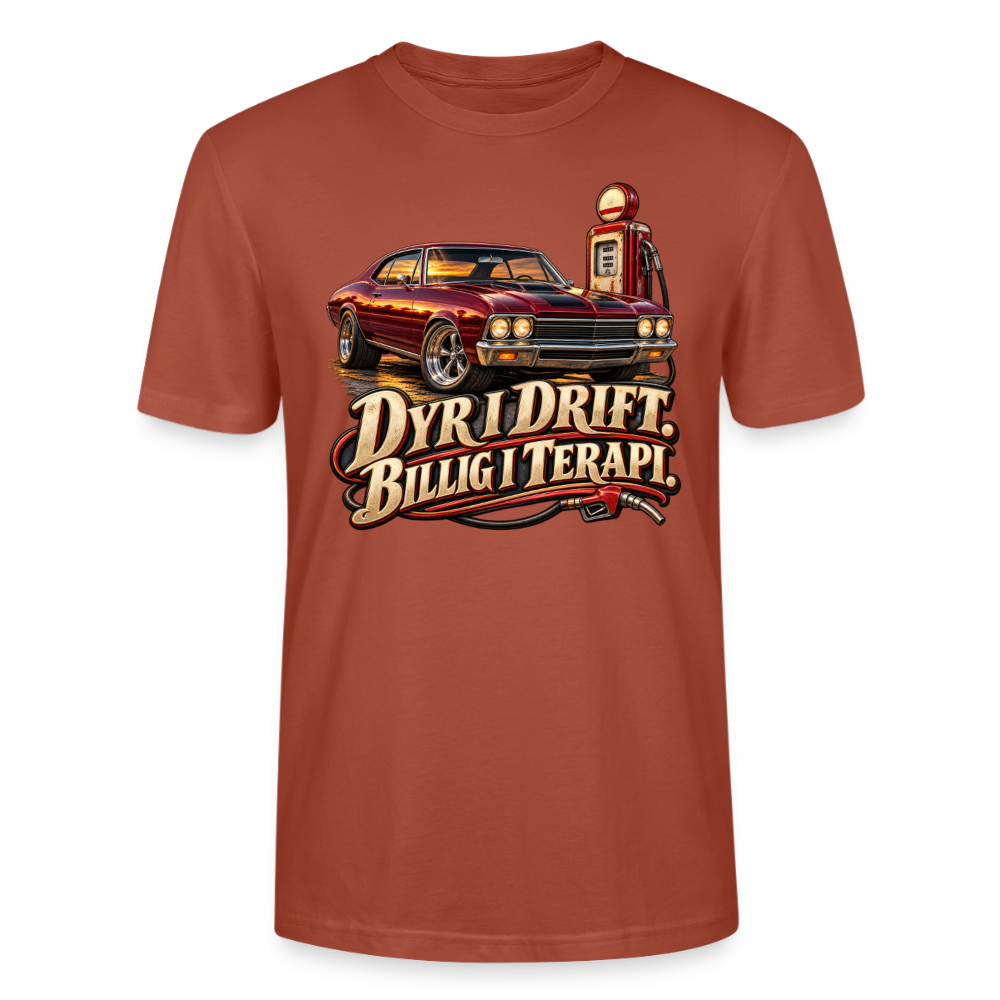 CityShirts - T-shirt - Dyr i drift. Billig i terapi. – V8 - CS029 - terrakotta