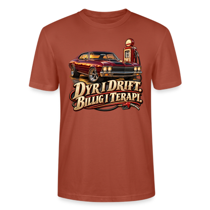 CityShirts - T-shirt - Dyr i drift. Billig i terapi. – V8 - CS029 - terrakotta