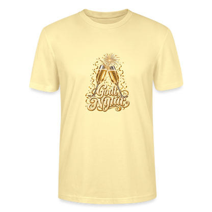 CityShirts - T-shirt - Godt Nytår – champagne og fyrværkeri - CS066 - cremefarvet