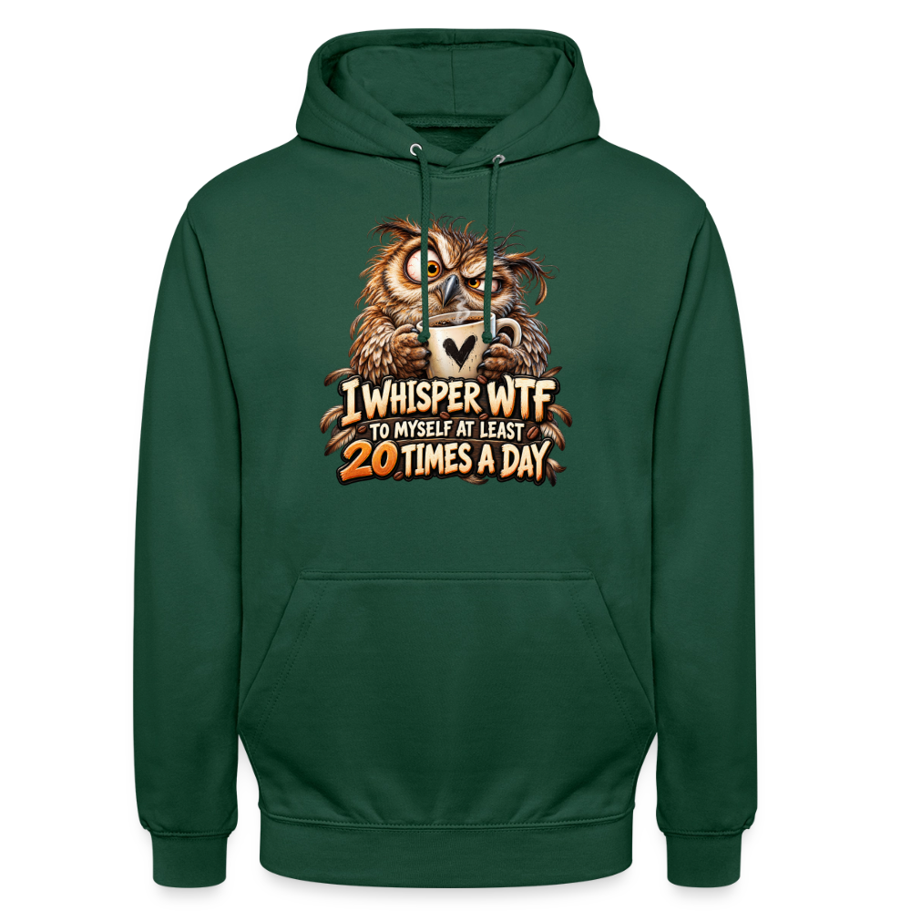 CityShirts - Hoodie - I whisper WTF to myself - CS011 - flaskegrøn