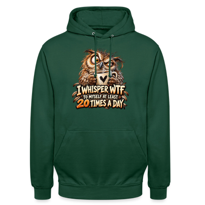 CityShirts - Hoodie - I whisper WTF to myself - CS011 - flaskegrøn