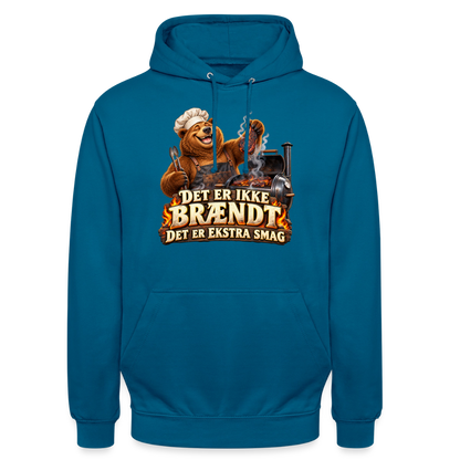 CityShirts - Hoodie - Det er ikke brændt – Det er ekstra smag - CS046 - dybt havblå 