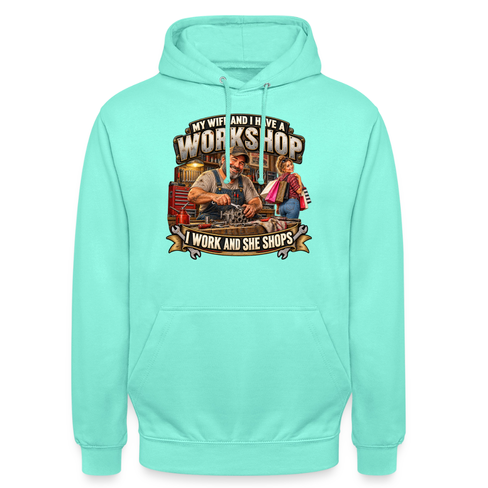 CityShirts - Hoodie - Workshop – I work and she shops - CS021 - mint