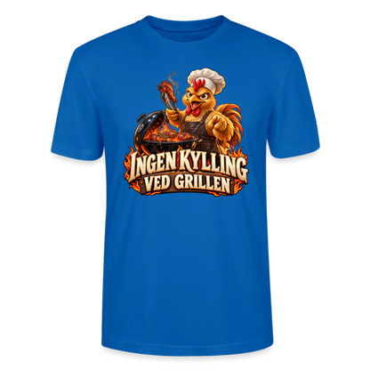 CityShirts - T-shirt - Ingen kylling ved grillen - CS054 - påfugleblå