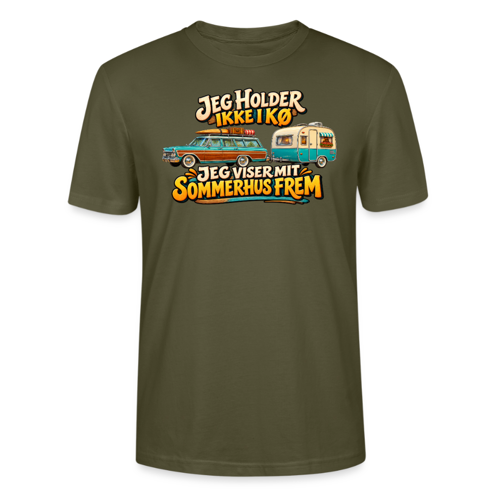CityShirts - T-shirt - Jeg holder ikke i kø – Jeg viser mit sommerhus frem - CS034 - khaki