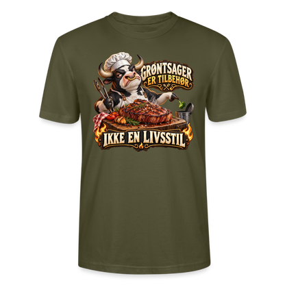 CityShirts - T-shirt - Grøntsager er tilbehør – Ikke en livsstil - CS053 - khaki