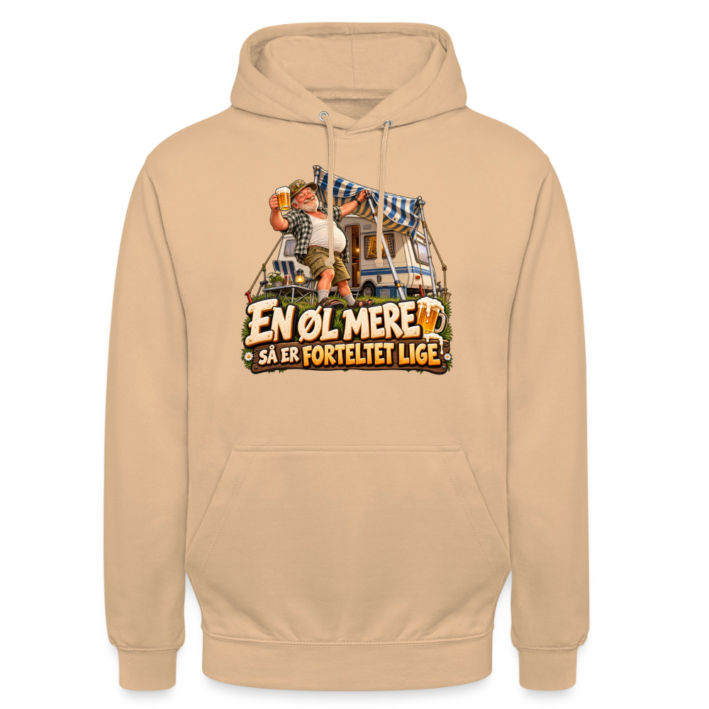 CityShirts - Hoodie - En øl mere, så er forteltet lige - CS039 - fersken