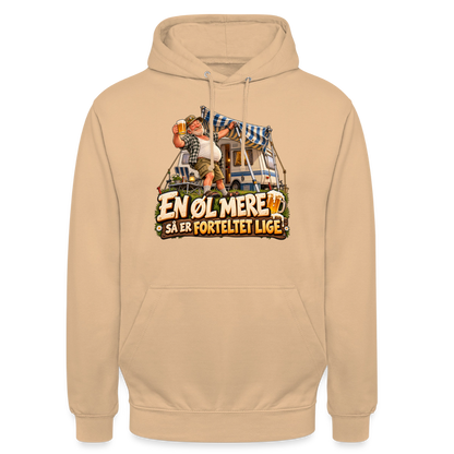 CityShirts - Hoodie - En øl mere, så er forteltet lige - CS039 - fersken