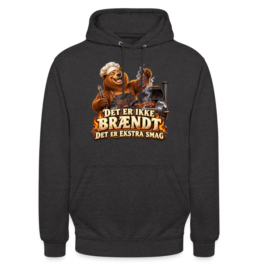 CityShirts - Hoodie - Det er ikke brændt – Det er ekstra smag - CS046 - charcoal