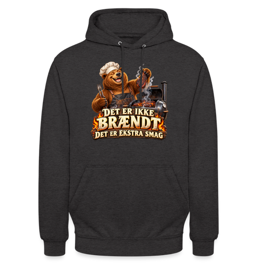 CityShirts - Hoodie - Det er ikke brændt – Det er ekstra smag - CS046 - charcoal