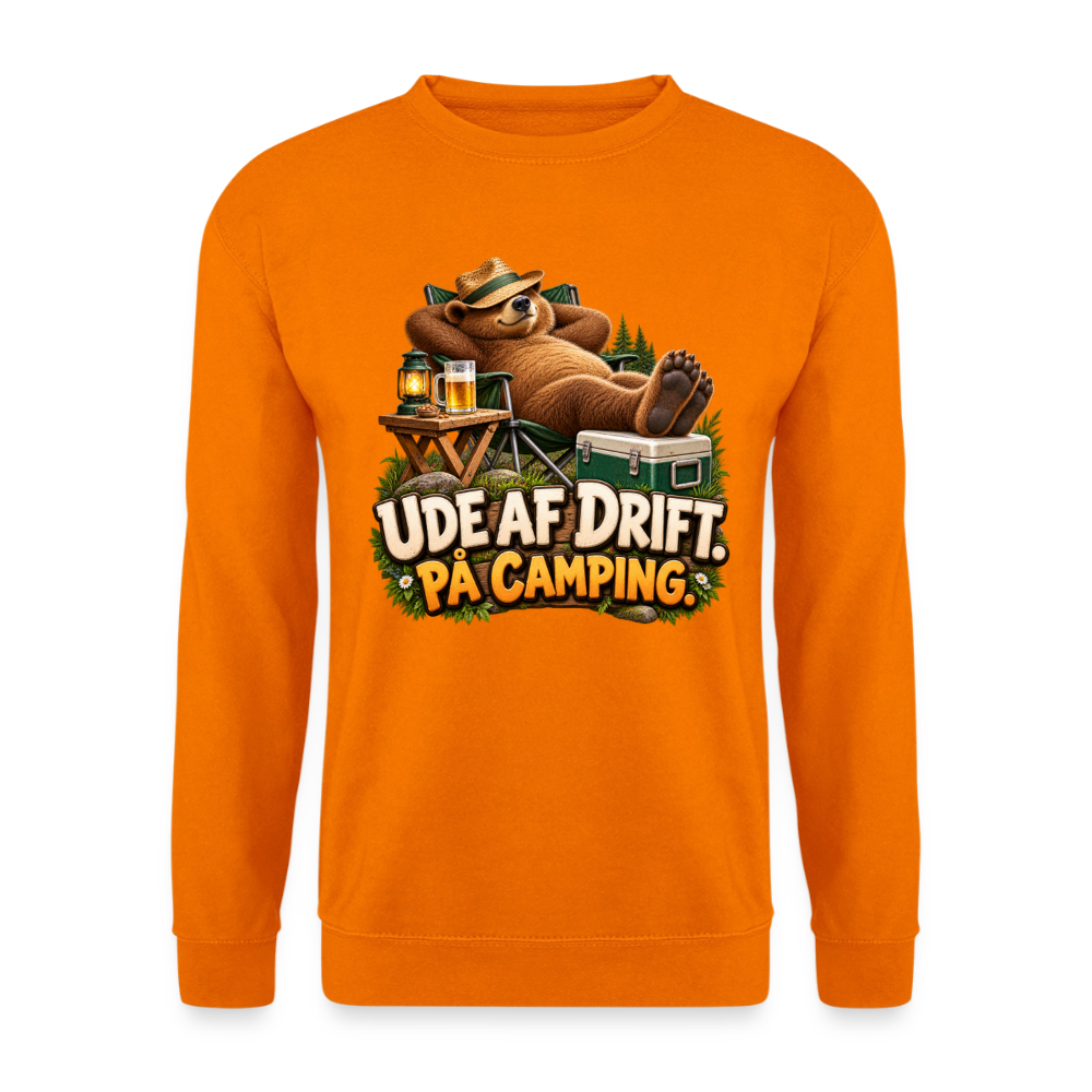 CityShirts - Sweatshirt - Ude af drift. På camping. - CS035 - orange
