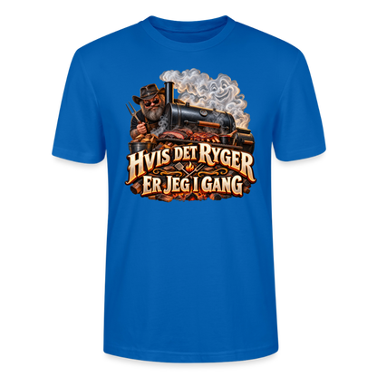 CityShirts - T-shirt - Hvis det ryger, er jeg i gang - CS051 - påfugleblå