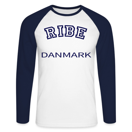 CityShirt - Baseball T-Shirt - Ribe - hvid/marineblå