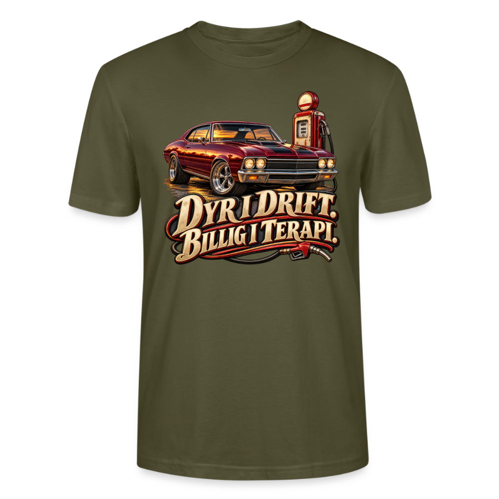 CityShirts - T-shirt - Dyr i drift. Billig i terapi. – V8 - CS029 - khaki