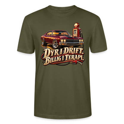 CityShirts - T-shirt - Dyr i drift. Billig i terapi. – V8 - CS029 - khaki
