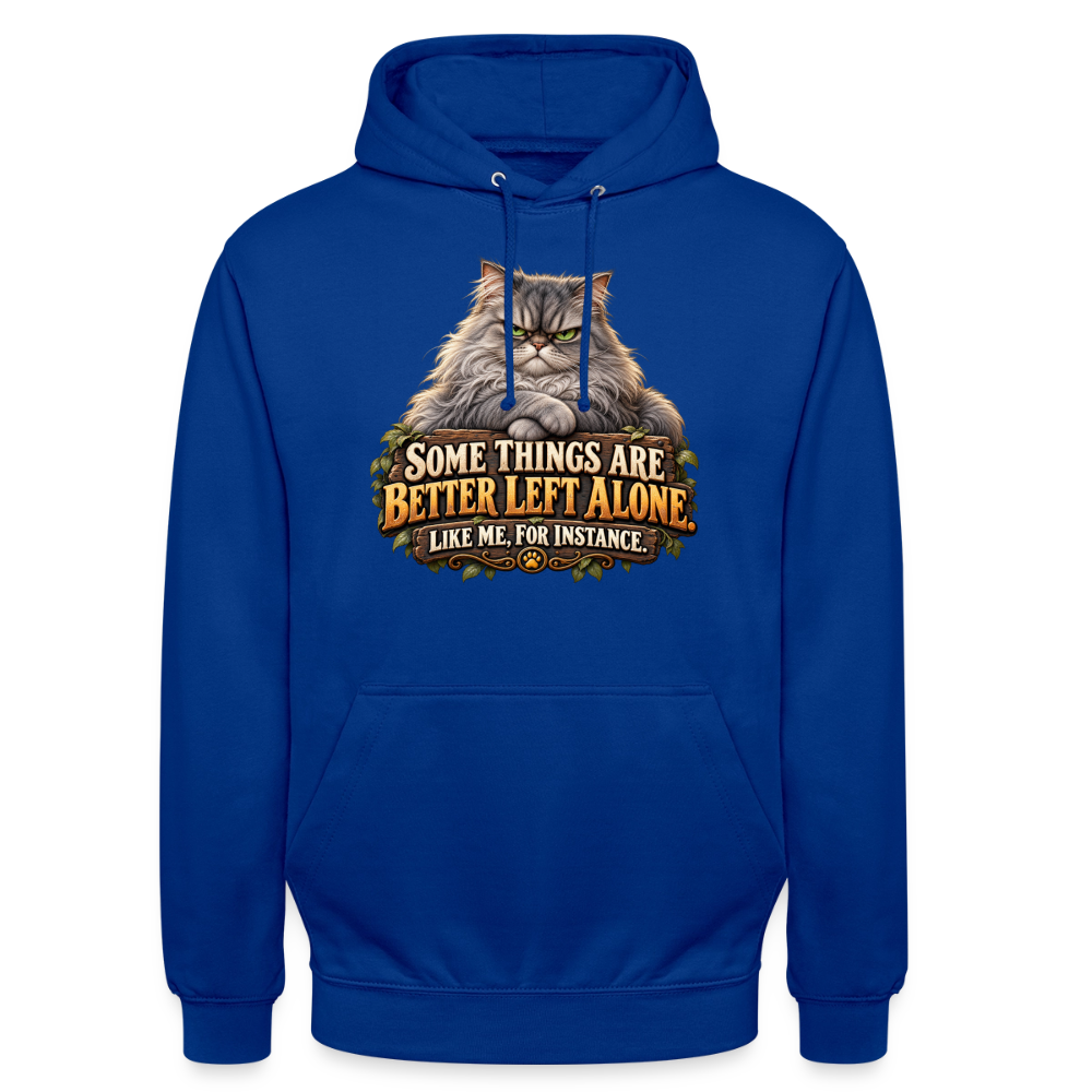 CityShirts - Hoodie - Better left alone – Like me, for instance - CS015 - kongeblå
