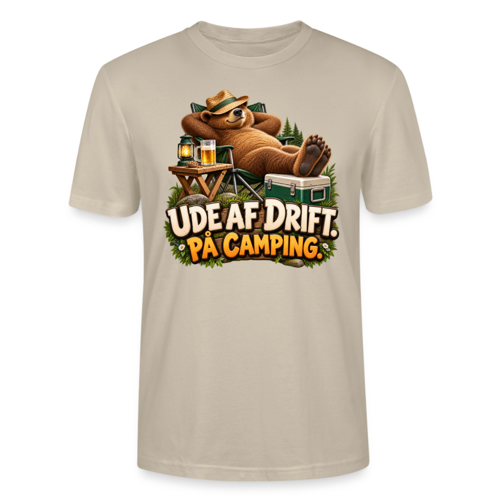 CityShirts - T-shirt - Ude af drift. På camping. - CS035 - beige