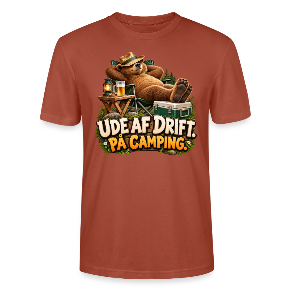CityShirts - T-shirt - Ude af drift. På camping. - CS035 - terrakotta