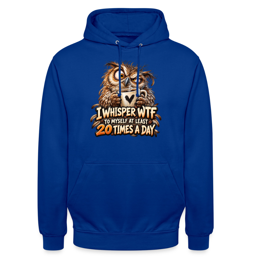 CityShirts - Hoodie - I whisper WTF to myself - CS011 - kongeblå