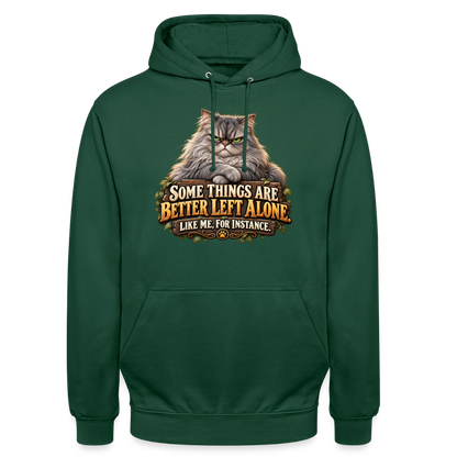 CityShirts - Hoodie - Better left alone – Like me, for instance - CS015 - flaskegrøn