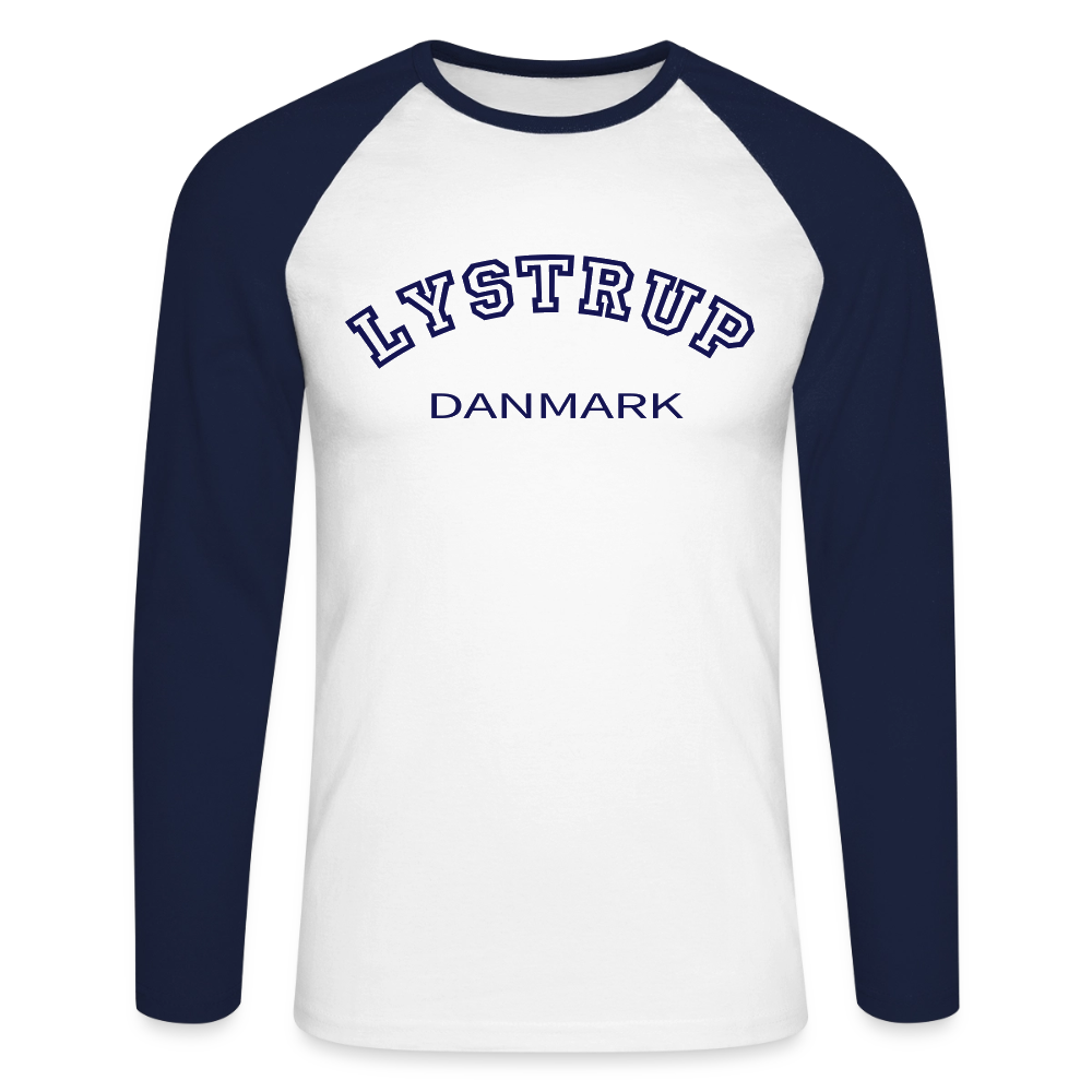 CityShirt - Baseball T-Shirt - Lystrup - hvid/marineblå