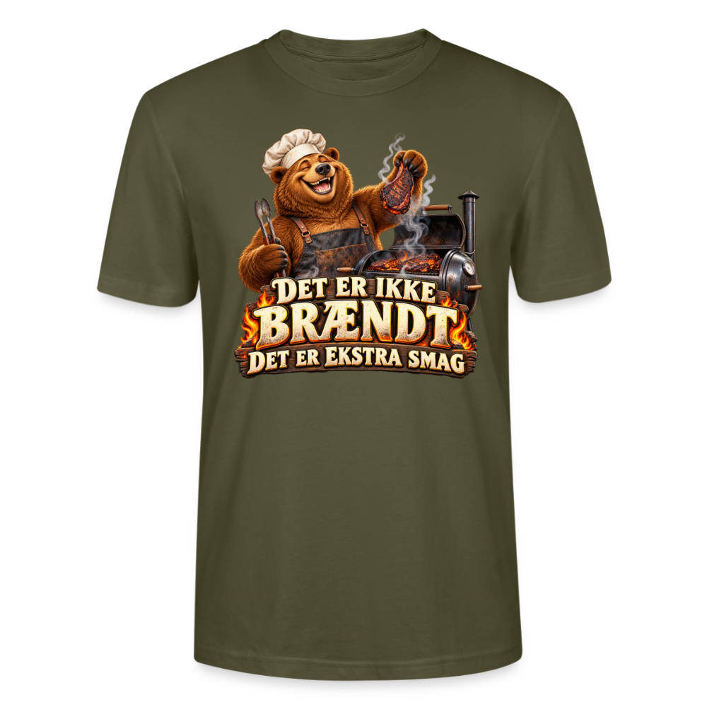 CityShirts - T-shirt - Det er ikke brændt – Det er ekstra smag - CS046 - khaki