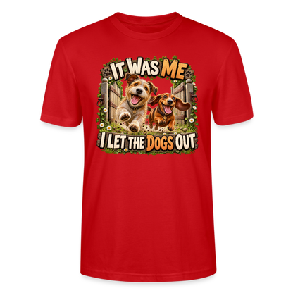 CityShirts - T-shirt - It was me – I let the dogs out - CS013 - rød