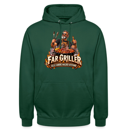 CityShirts - Hoodie - Far griller – Alle andre holder afstand - CS055 - flaskegrøn