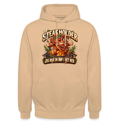 CityShirts - Hoodie - Steakholder – Jeg har en bøf i det her - CS052 - fersken